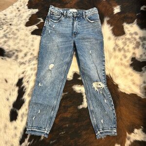 abercrombie & fitch the mom high rise 29/8r cropped jeans